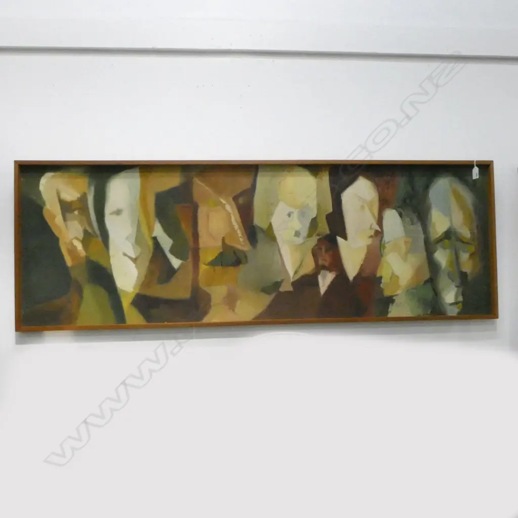 IRIS CAWKER, COMMITTEE, OIL ON BOARD, 445x1360mm Image 1++