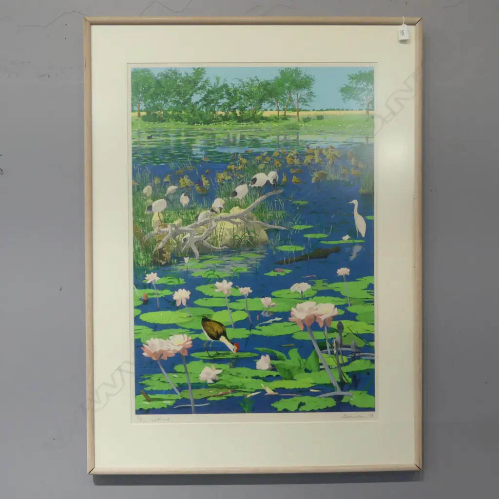 LARGE SIGNED PRINT, WETLAND, Ed. 37/50, 850x590mm Image 1++