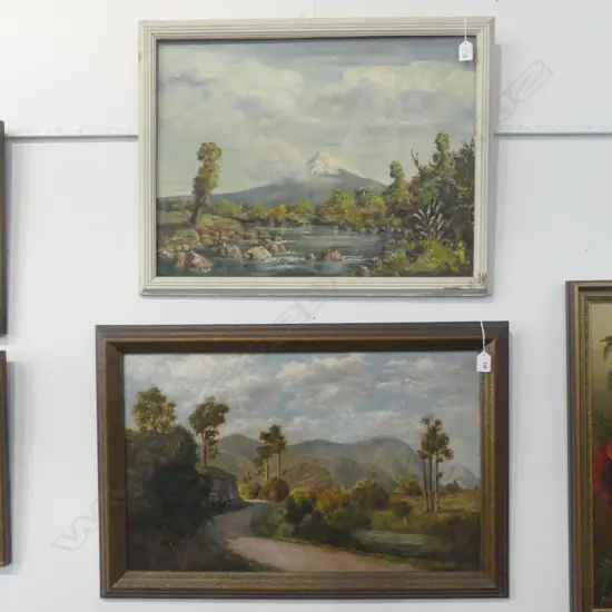 PHILIPA PHILLIPS, TARANAKI, OIL ON BOARD, 450x600mm + OTHER FRAMED OIL (FAULTS)