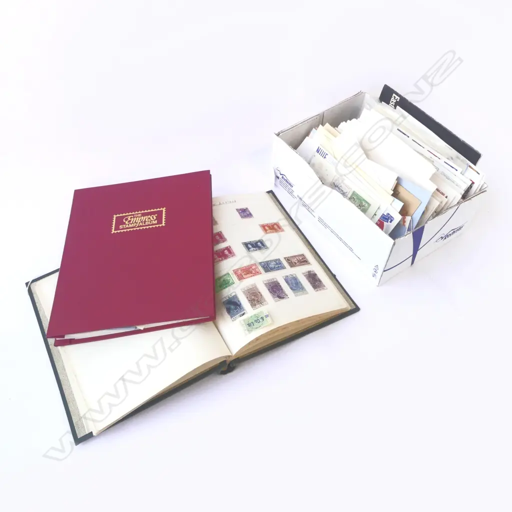 STAMP COLLECTION FIRST DAY COVERS 2 ALBUMS 5NZ SIDEFACE QUEENS Image 1++
