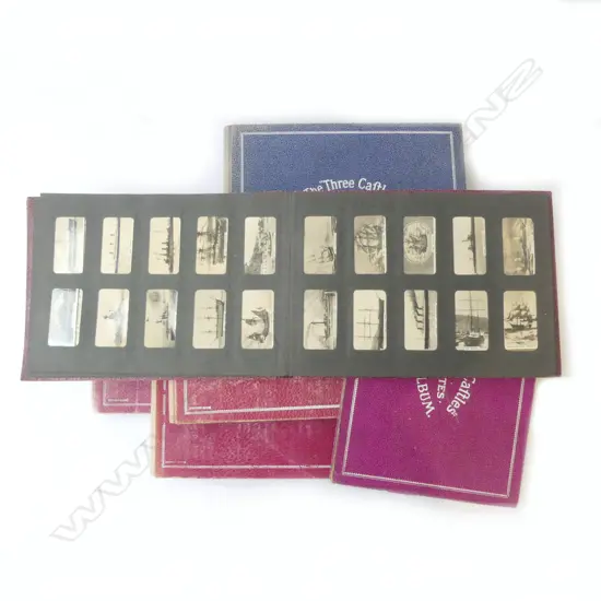 5 CIGARETTE CARD ALBUMS + 1 EMPTY ALBUM