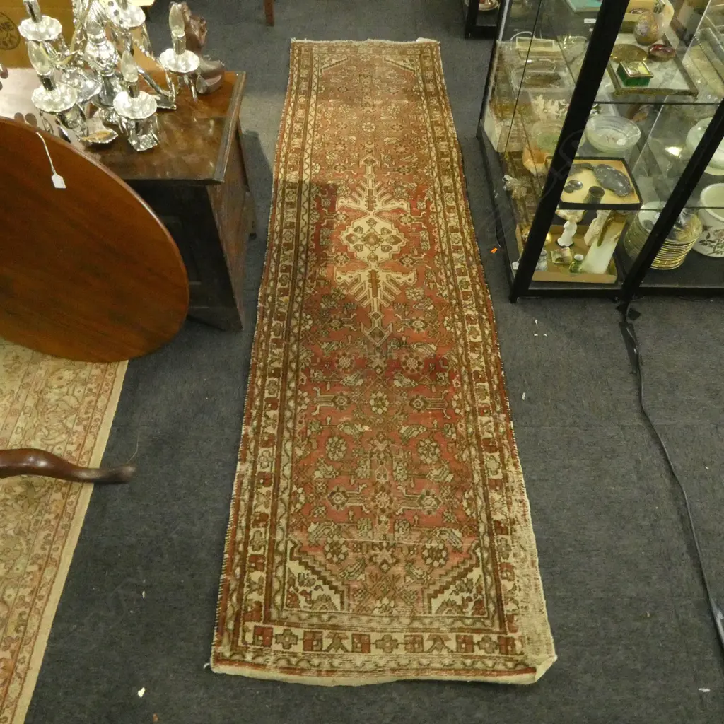 HAND KNOTTED WOOL PILE RUNNER 3200x780mm Image 1++