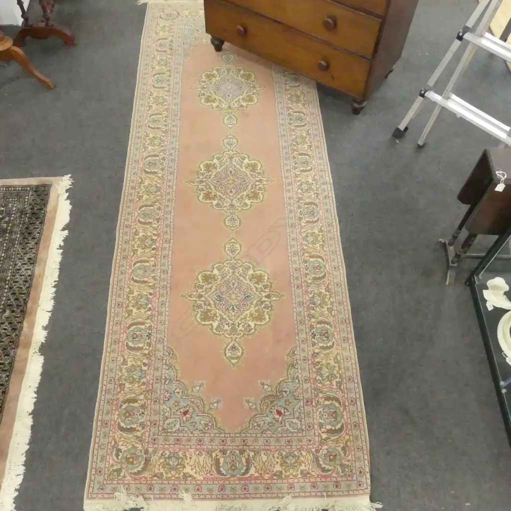 HAND KNOTTED WOOL PILE RUNNER 2980x1000mm Image 1++