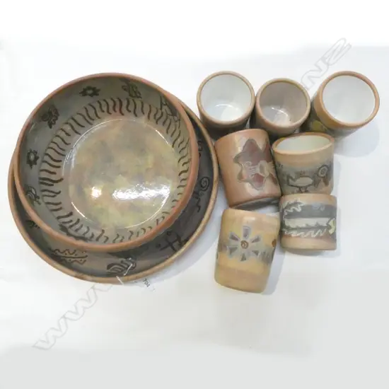 9 PCES. SEMINARIO URUBAMBA CUSCO PERU POTTERY