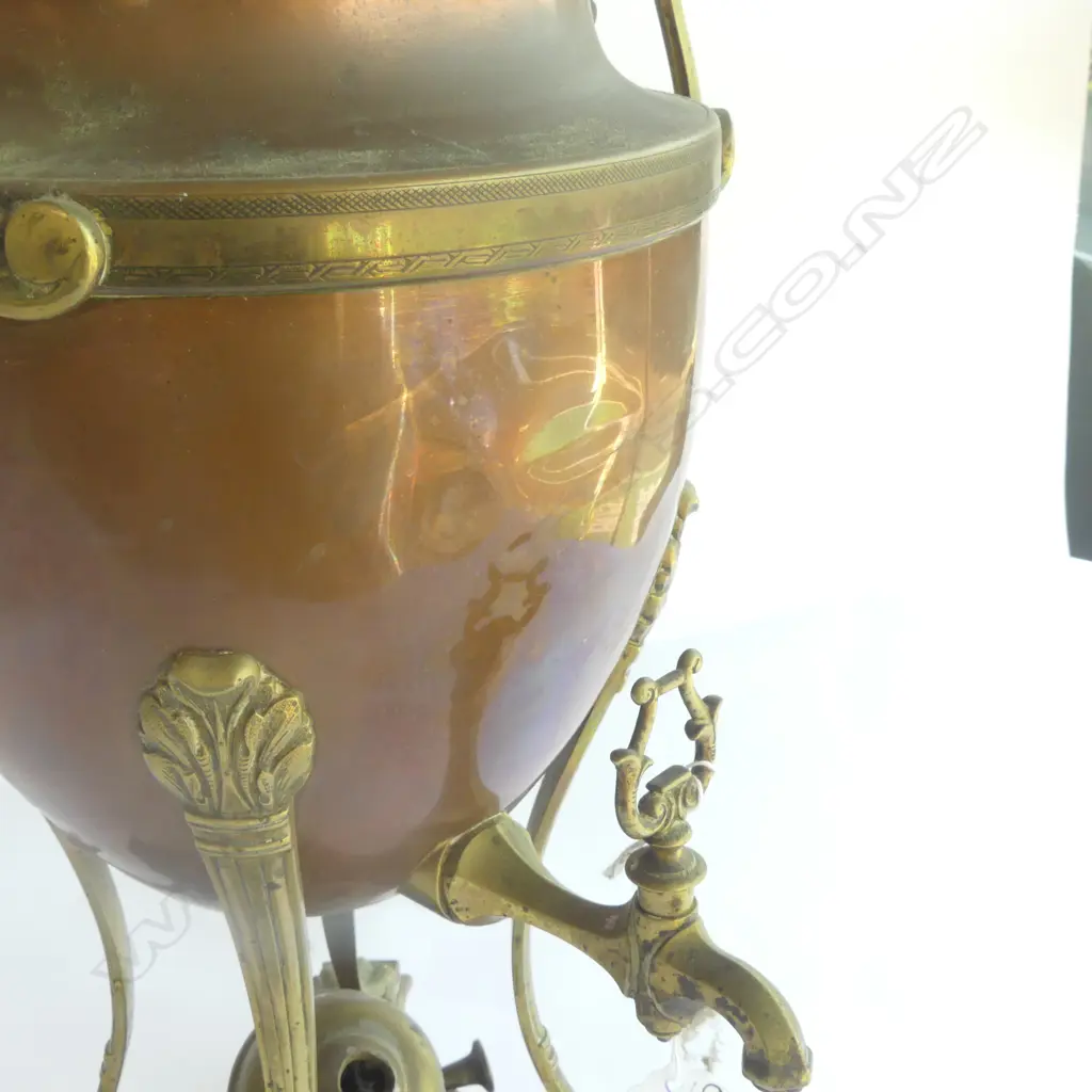 COPPER & BRASS SAMOVAR H.450mm finial damaged Image 1++