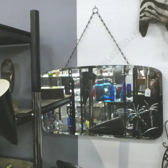 DECO MIRROR w. PALM TREE DESIGN 370x655mm