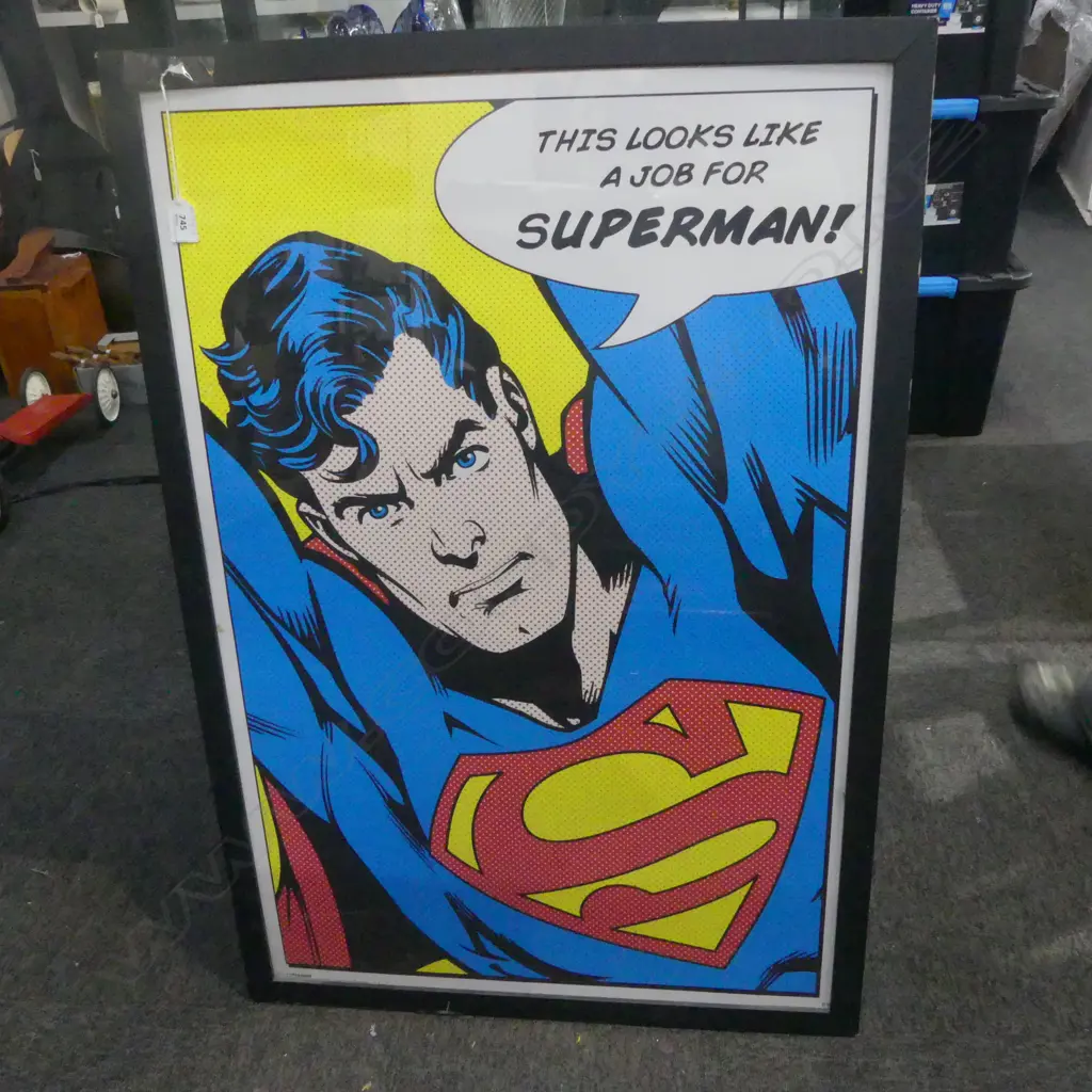 REPRODUCTION SUPERMAN COMIC PRINT 900x590mm Image 1++