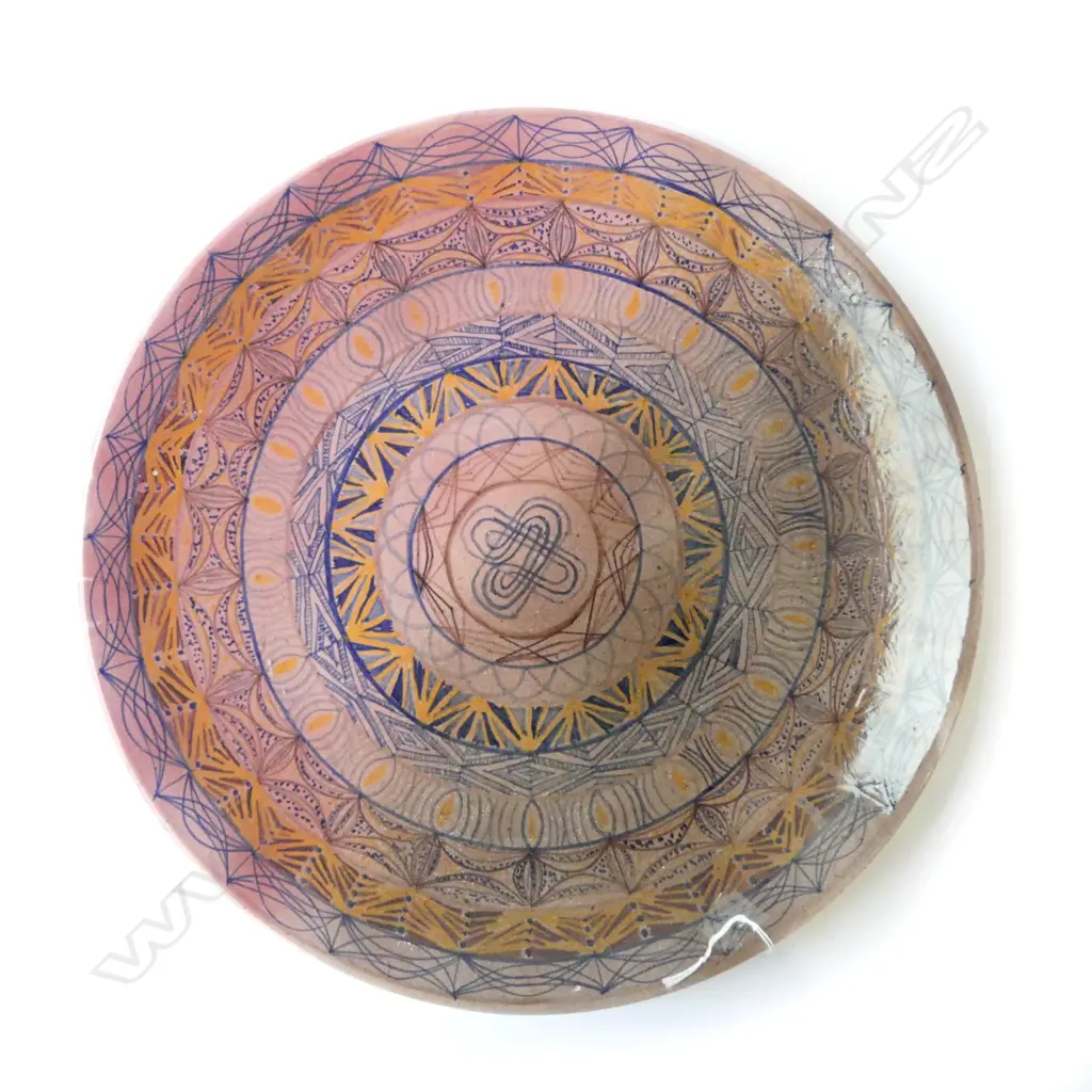 LARGE STUDIO POTTERY CHARGER DIA410MM Image 1++