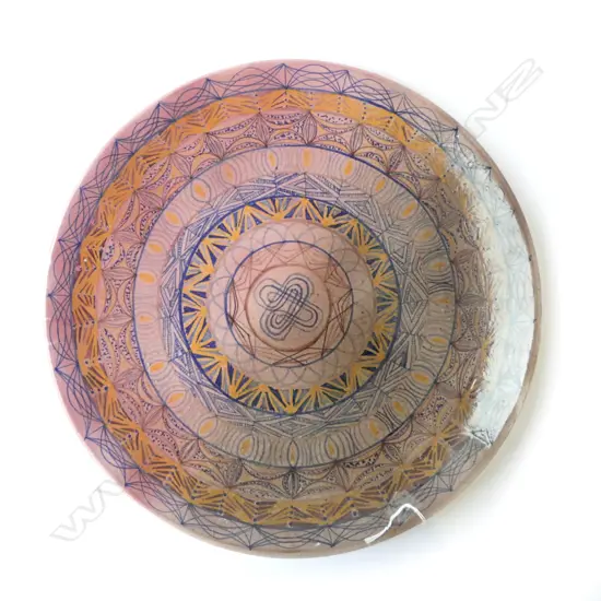 LARGE STUDIO POTTERY CHARGER DIA410MM