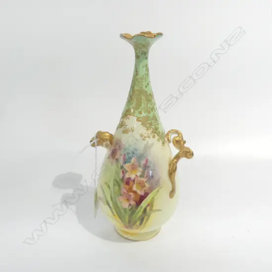 R/D HAND PAINTED PORC VASE H230MM