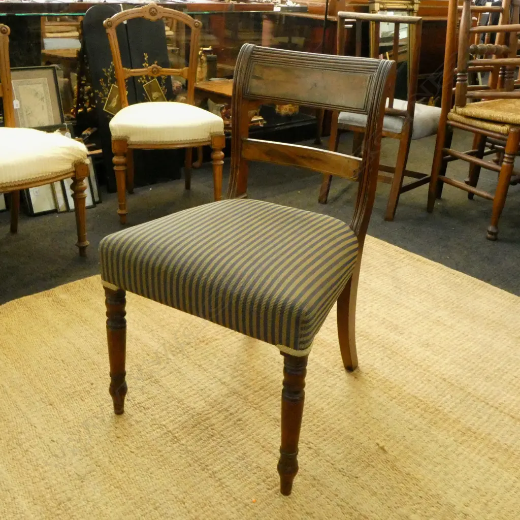 ANTIQUE MAHOGANY INLAID DINING CHAIR Image 1++