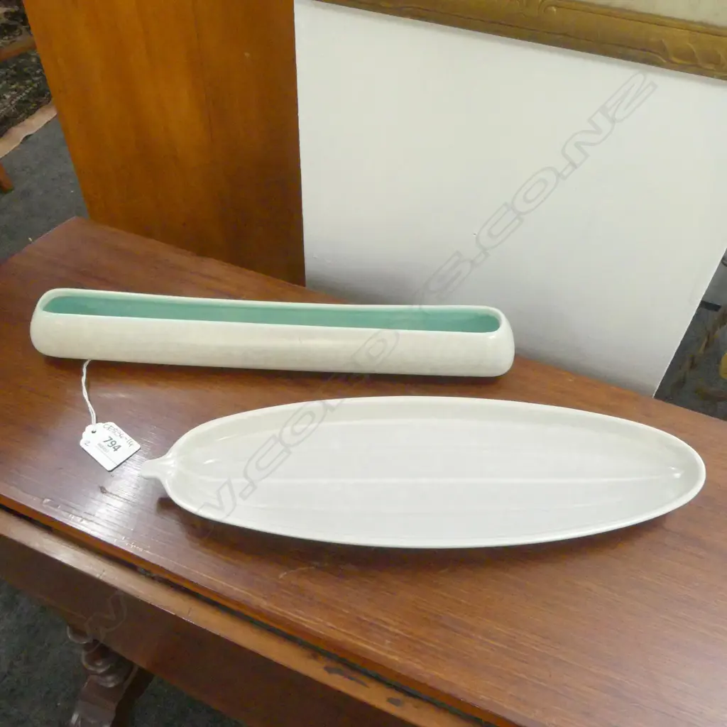 POOLE DISH + TROUGH VASE 320mm Image 1++