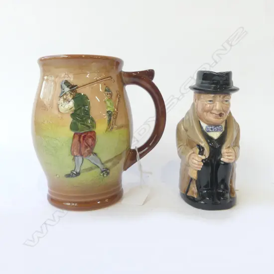 2 R/D TANKARDS GOLF H150 & WINSTONE CHURCHILL H135MM