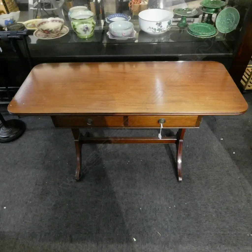 REPRO. STRETCHER BASE 2 DRAWER TABLE 1220x490x690mm Image 1++
