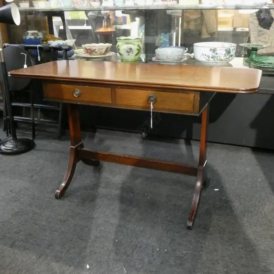 REPRO. STRETCHER BASE 2 DRAWER TABLE 1220x490x690mm