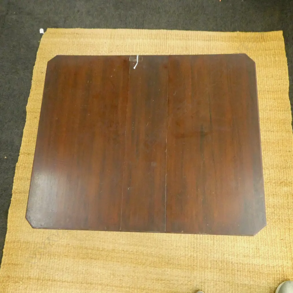 EDWARDIAN MAHOGANY DROP SIDE TABLE  Image 1++