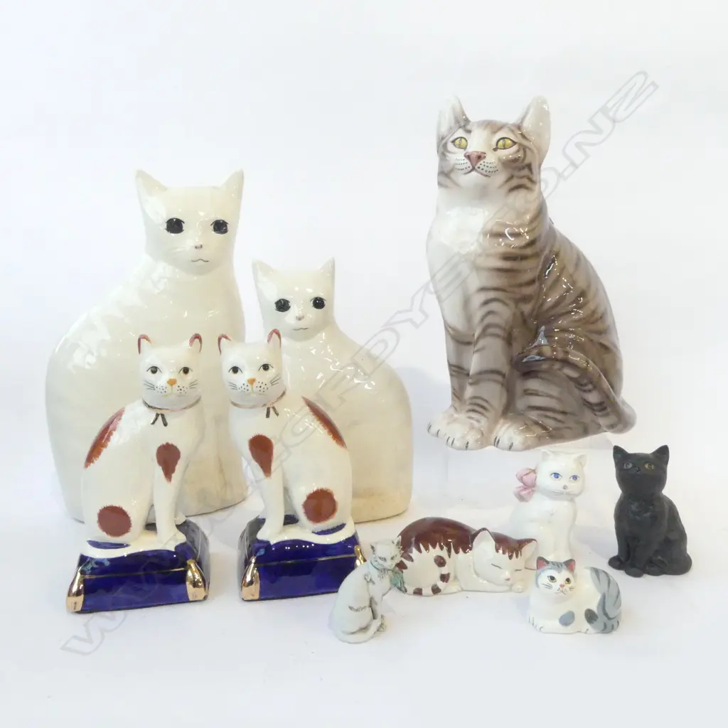 COLLE3CTION OF 10 CHINA CATS 300MM TALLEST Image 1++
