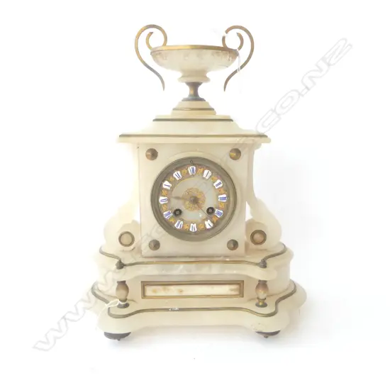 ALABASTER MANTLE CLOCK