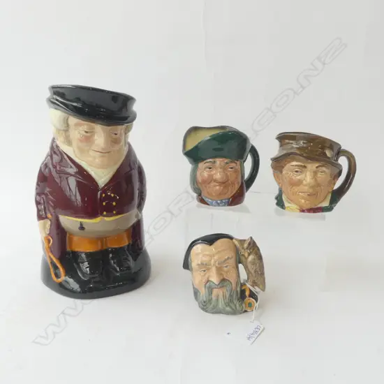 4 R/D CHARACTER JUGS 190MM TALLEST