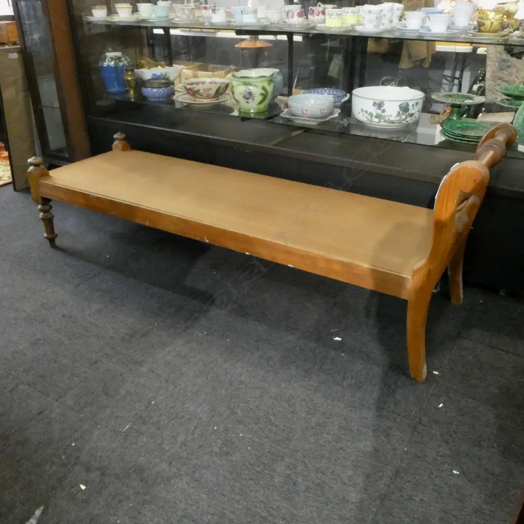 19thC COLONIAL NZ RIMU MINERS BENCH 1950x610x740mm Image 1++