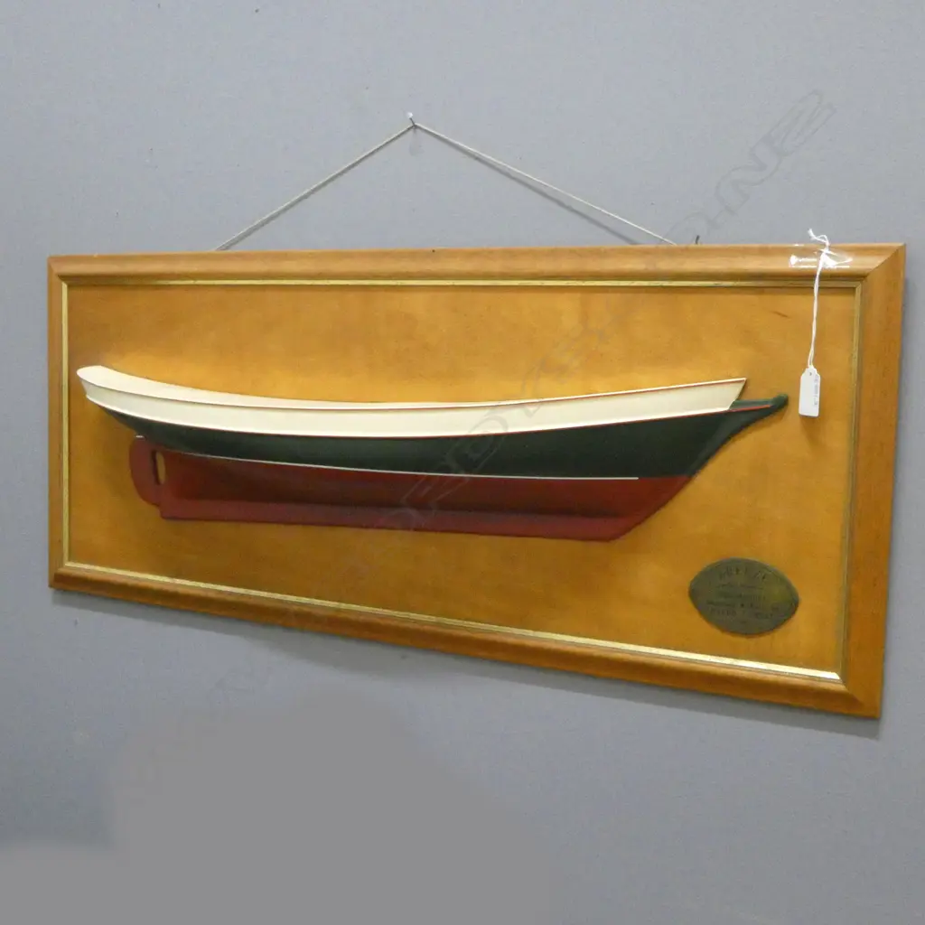MOUNTED HALF MODEL OF THE 'BREEZE - DESIGNED & BUILT by RALPH SEWELL' L.855mm Image 1++