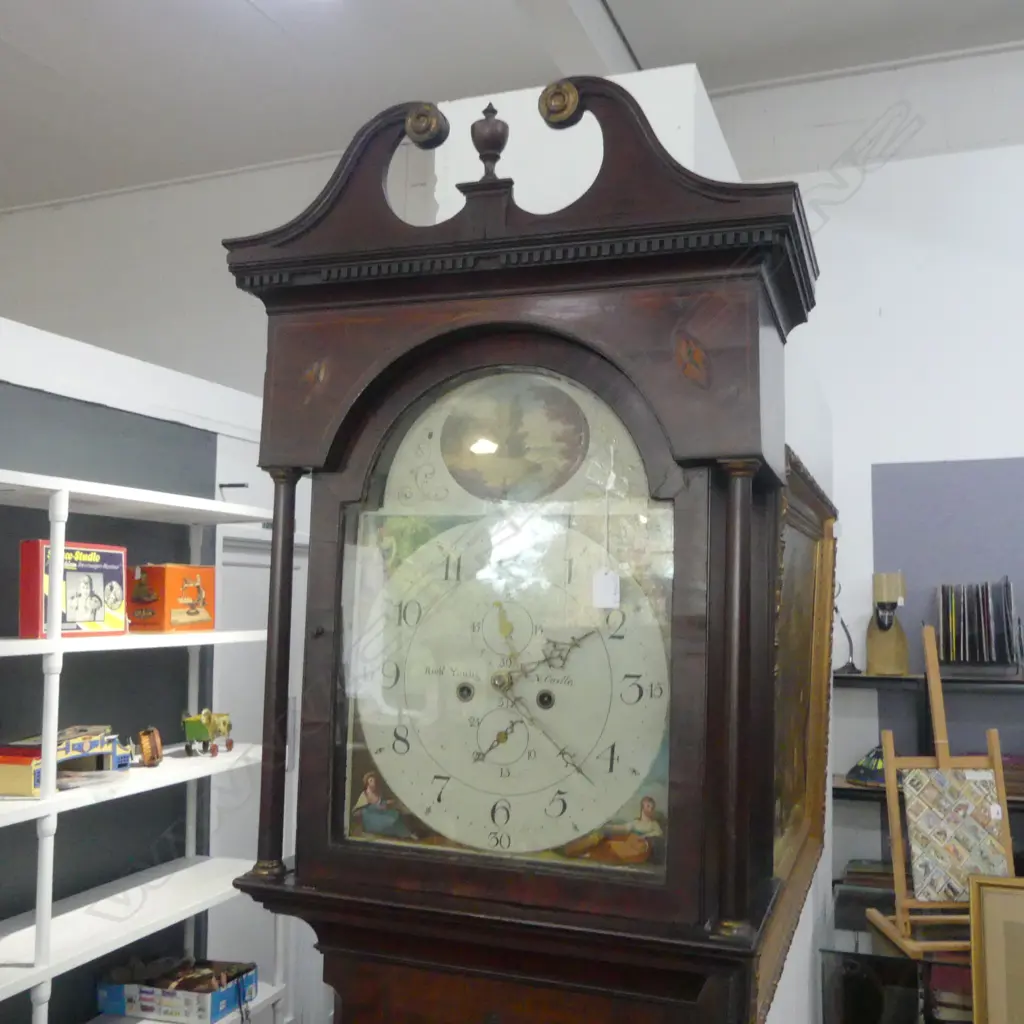 GEORGIAN MAHOGANY LONG CASE CLOCK 565 x 230 x 2270mm Image 1++