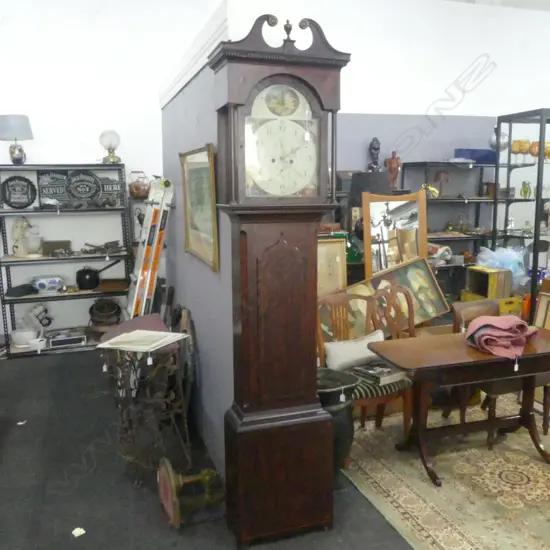 GEORGIAN MAHOGANY LONG CASE CLOCK 565 x 230 x 2270mm