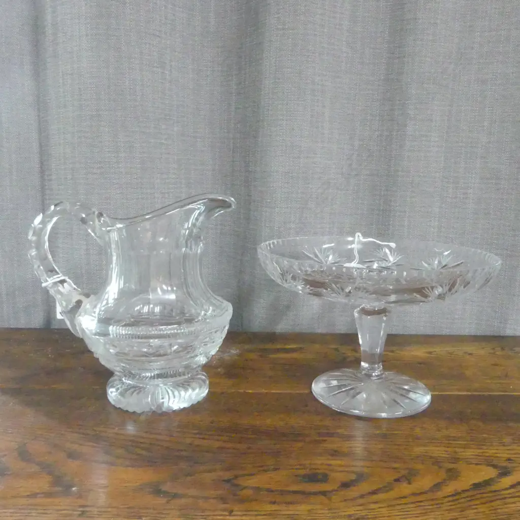 CUT CRYSTAL JUG H200MM & COMPORT  H150MM Image 1++