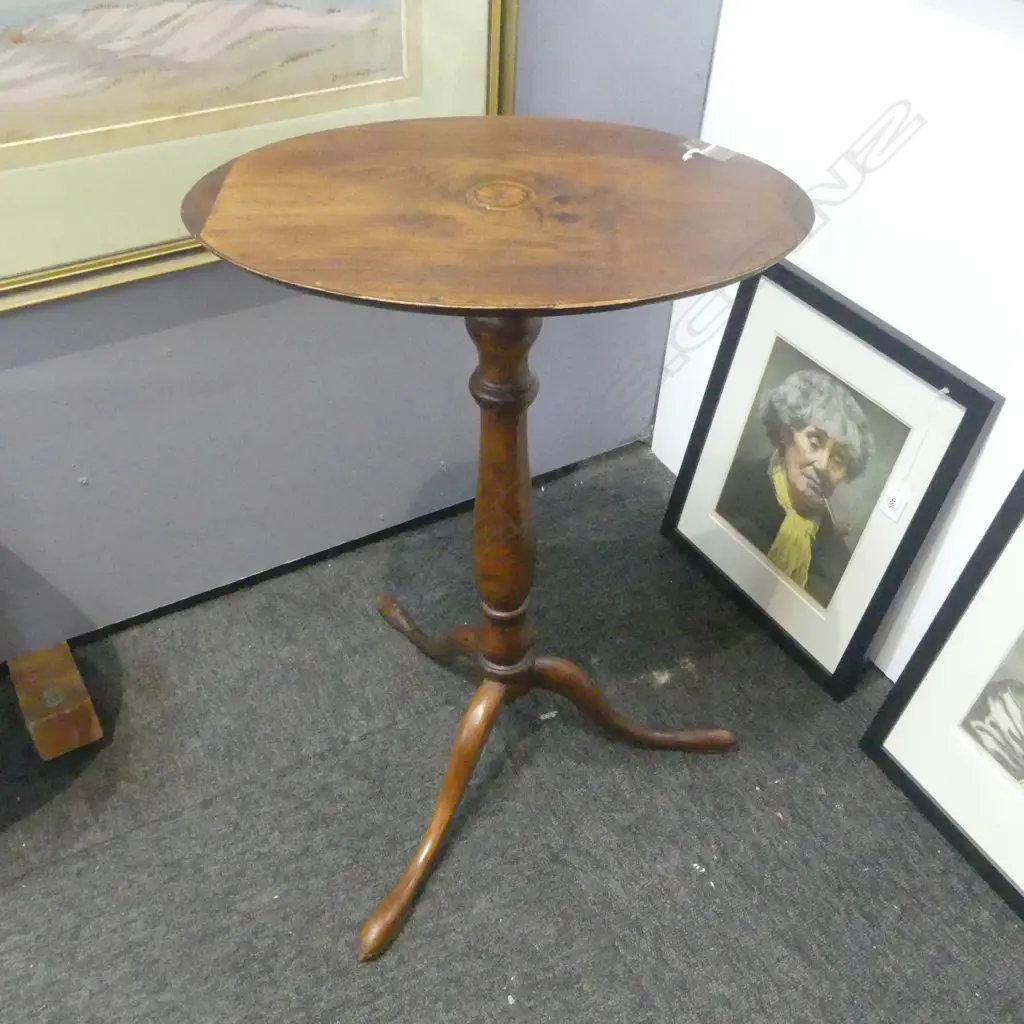 INLAID TILT TOP SIDE TABLE H.600mm SOME FAULTS Image 1++