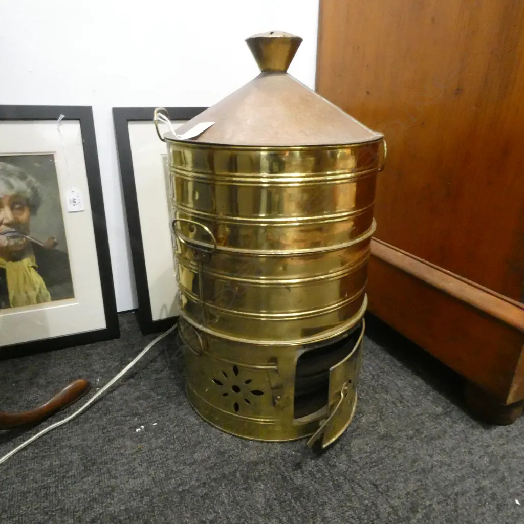 ORIENTAL BRASS STEAMER H.490mm Image 1++