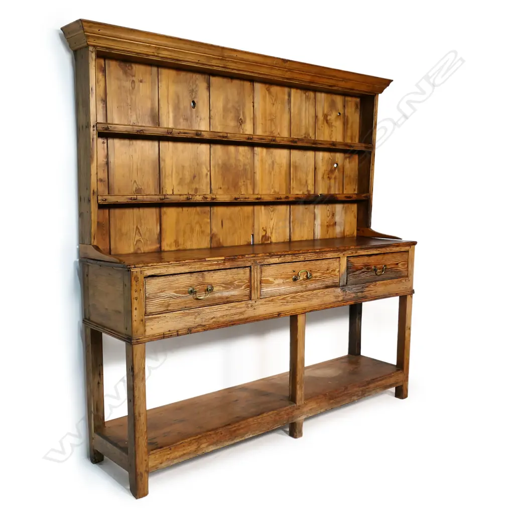 LG COUNTRY PINE WELSH DRESSER, SOME REPAIRS, 1850 x 440 x 1870mm Image 1++