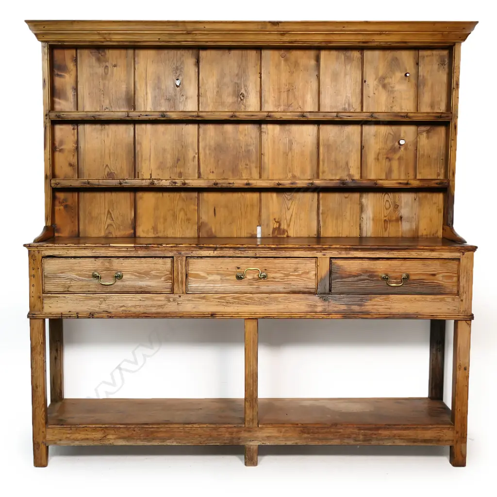 LG COUNTRY PINE WELSH DRESSER, SOME REPAIRS, 1850 x 440 x 1870mm Image 1++