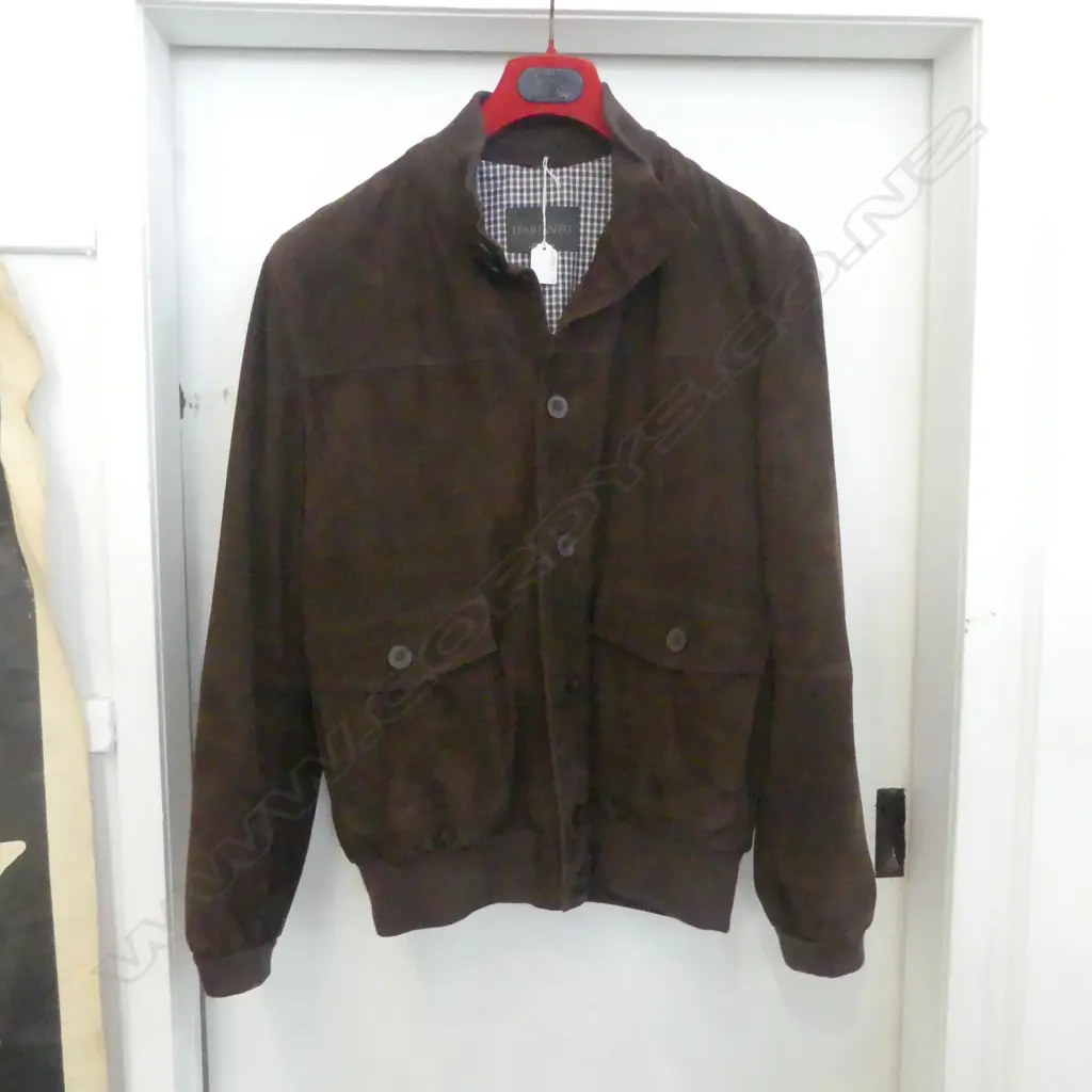 MEN'S D'ARIENZO LAMB SUEDE JACKET, SIZE M, NEW Image 1++