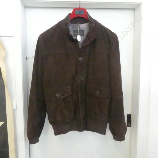 MEN'S D'ARIENZO LAMB SUEDE JACKET, SIZE M, NEW