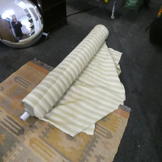 FABRIC BOLT; TUSSOCK STRIPE, TEXTURED COTTON, 30 METERS 