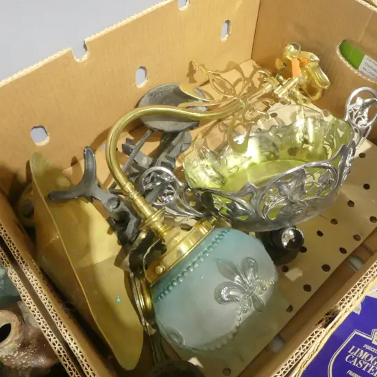 BRASS WALL LAMPS KITCHEN SCALES EP BOWL AF