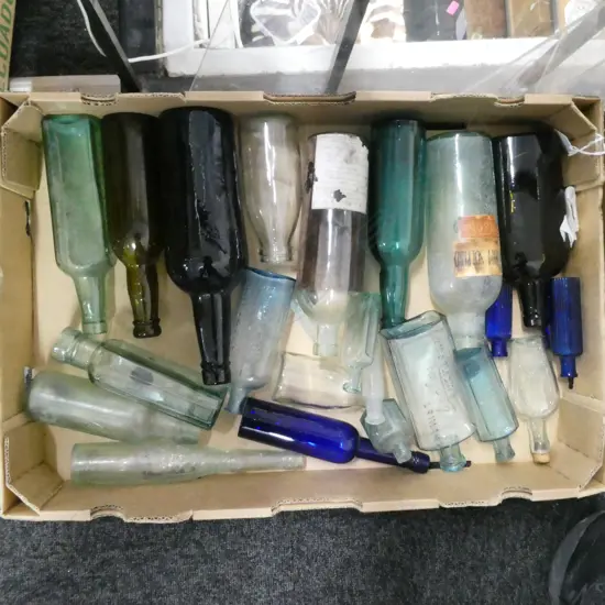  ASST. VINTAGE GLASS BOTTLES