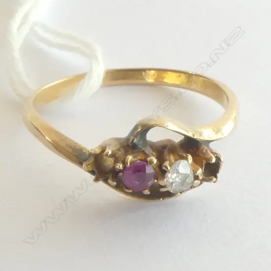 18ct SCRAP RING, 2.61gm SIZE P
