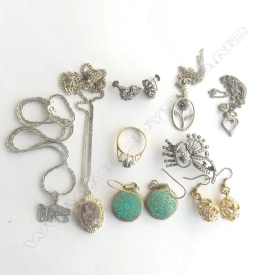 ASST. JEWELLERY, SOME SILVER & MARCASITE