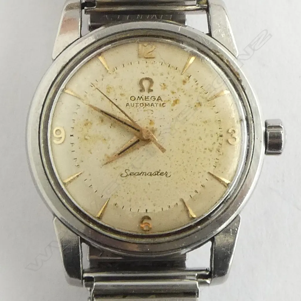 VINTAGE OMEGA SEAMASTER AUTO GENT'S STAINLESS WRISTWATCH + spare dial + case + booklet  Image 1++