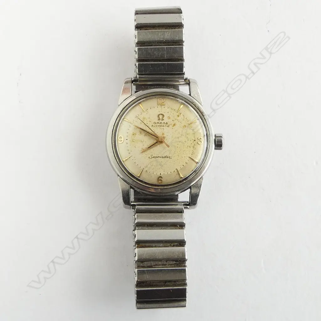 VINTAGE OMEGA SEAMASTER AUTO GENT'S STAINLESS WRISTWATCH + spare dial + case + booklet  Image 1++