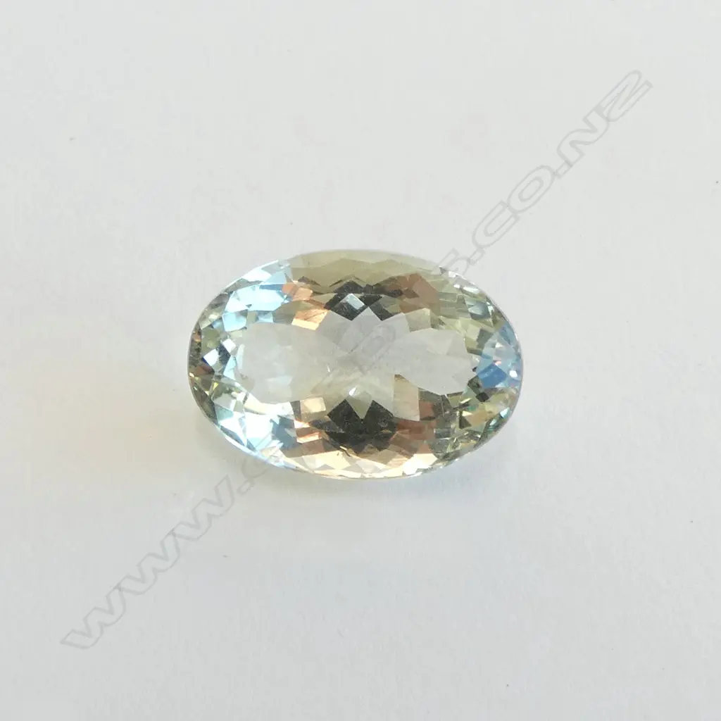PRASIOLITE OVAL, 13.33ct, CERT Image 1++
