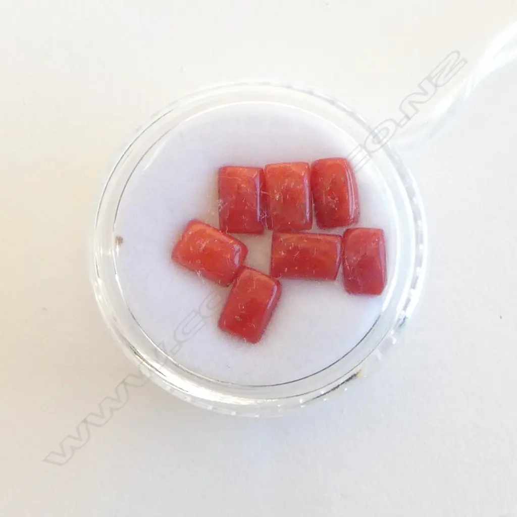 LOOSE CUSHION CUT RED CORAL, 7x 4.81ct  Image 1++