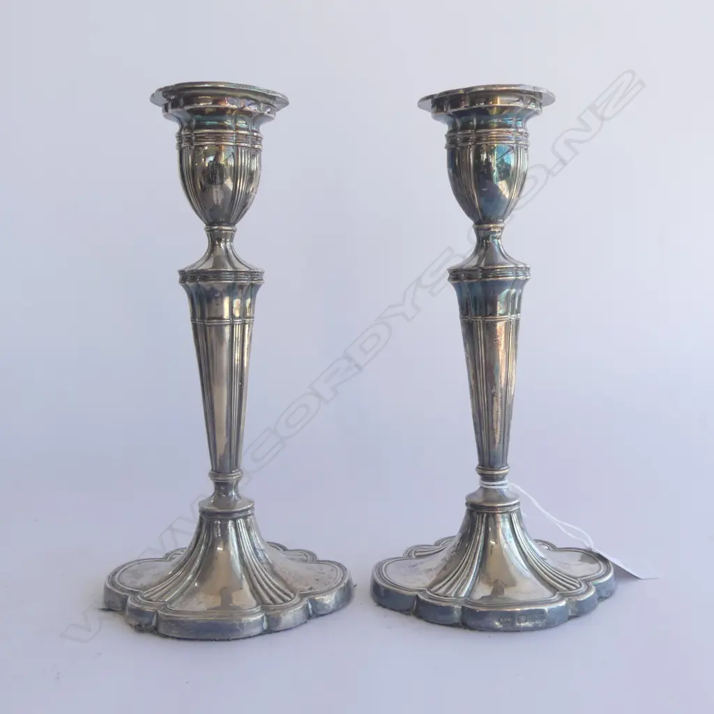 PR S/SILVER CANDLESTICKS WIEGHTED, LONDON 1967 H.210mm Image 1++