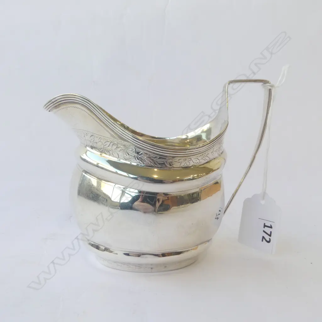 GEORGIAN STG SILVER JUG, LONDON 1809, 122.36gms Image 1++