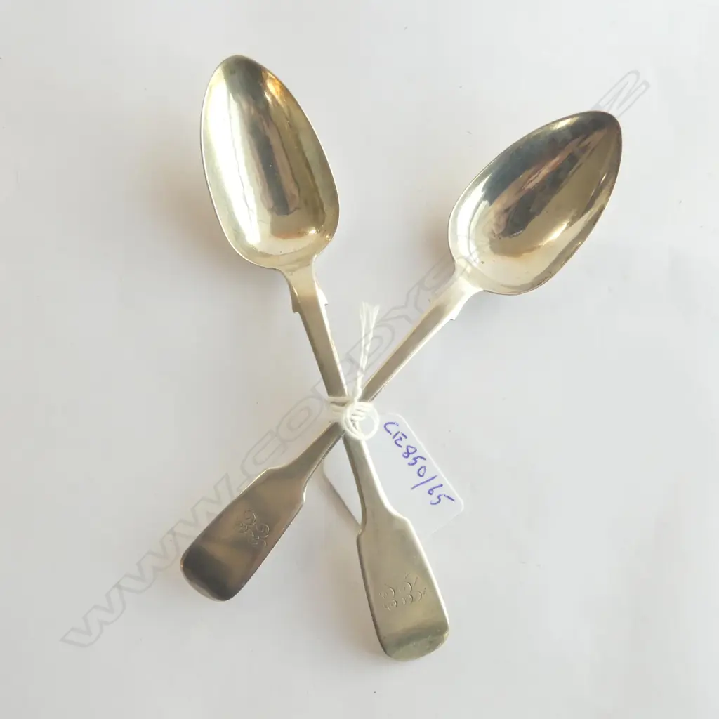 2 IRISH S/SILVER TEASPOONS 46GMS Image 1++