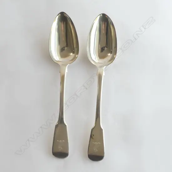 2 GEO S/SILVER TABLE SPOONS 141GMS