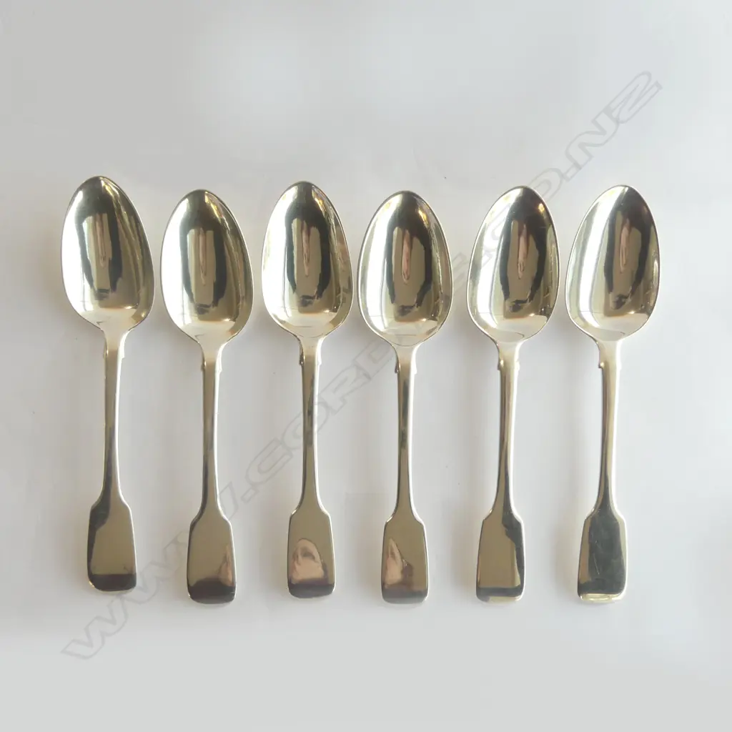 6 VICT S/SILVER DESSERT SPOONS 277GMS Image 1++
