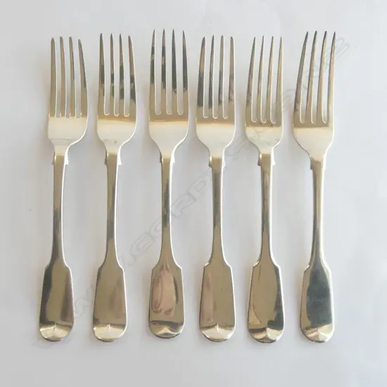 6 VICT S/SILVER DESSERT FORKS 288GMS