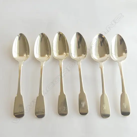 6GEO S/SILVER DESSERT SPOONS 237GMS